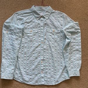 Orvis. Crinkle fabric. No iron